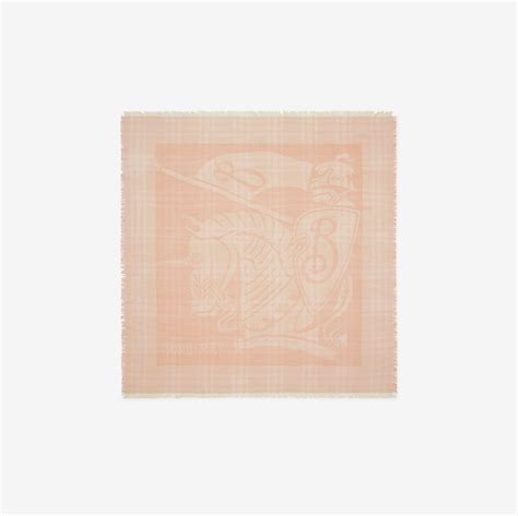 Foulard in misto lana Check con EKD (Teacup) 